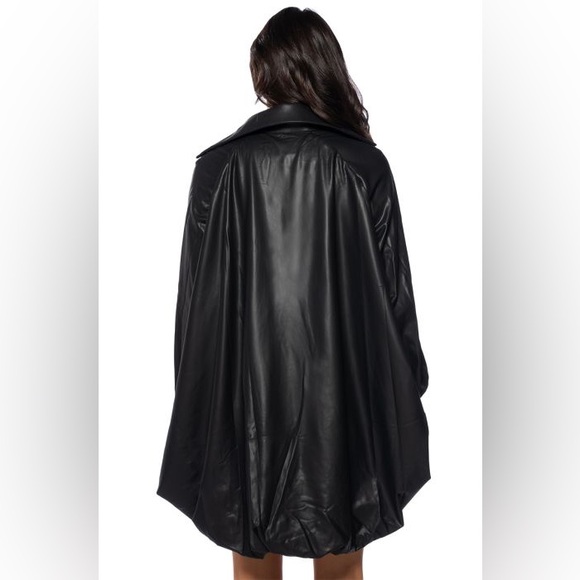 My Own Attitude Faux Leather High Low Blouse - Picture 3 of 4